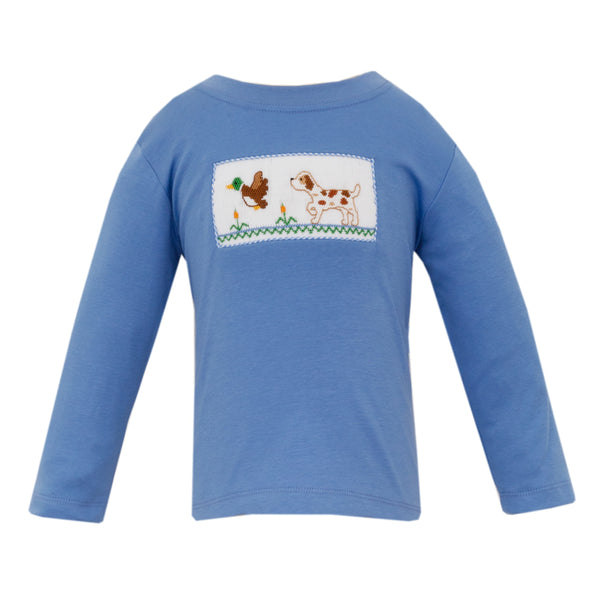 Mallard Hunting Knit T-Shirt- Periwinkle Blue