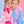 Color Block Pullover- Pink & Cranberry Quilted Trellis