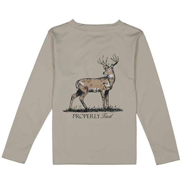 Performance Tee LS Whitetail- Linen