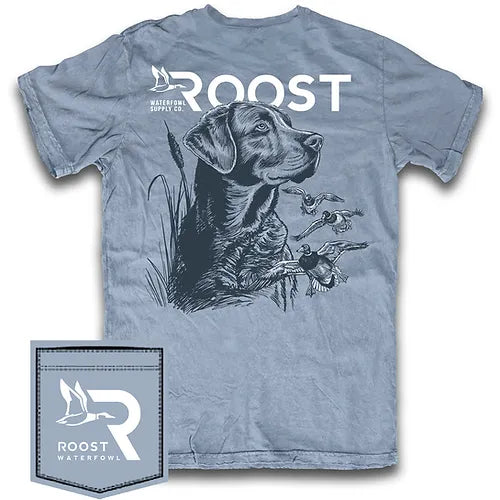 Youth Roost Black Lab W/ Mallards- Saltwater