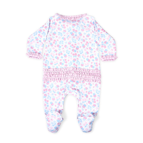 Sweet Strawberries Ruffle Footie