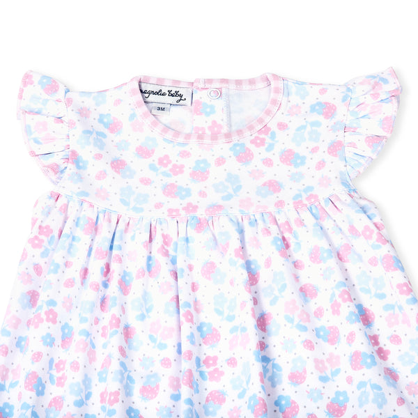 Sweet Strawberries Flutter Dress