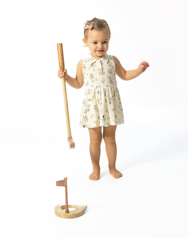 Country Club Dogs Polo Tennis Bodysuit Dress
