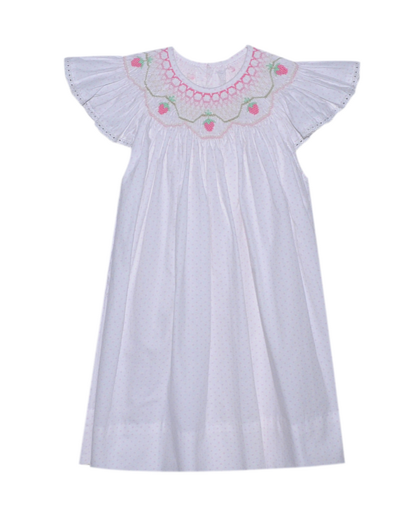 Savannah Angel Bishop Dress- Strawberries