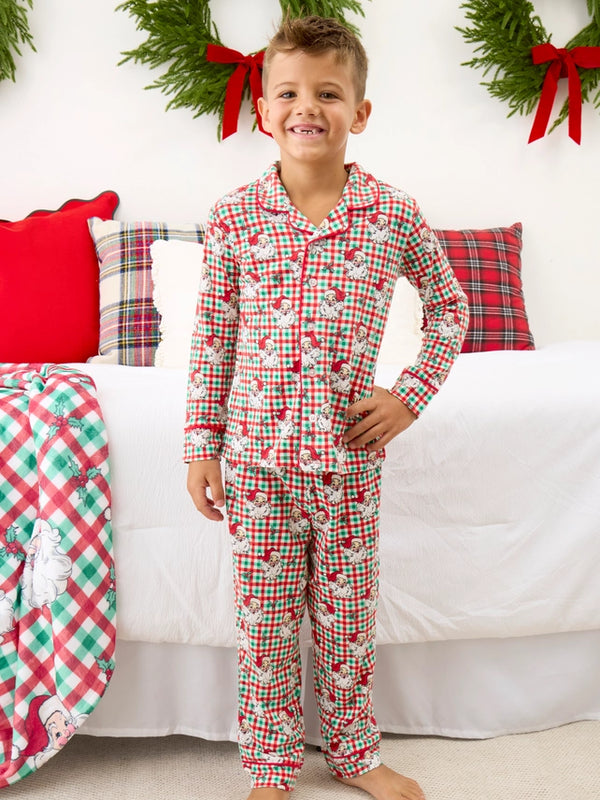 Dear Santa Pajama Set- Red & Green