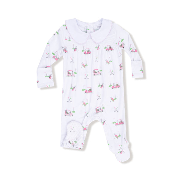 Baby Golf Carts Smocked L/S Footie