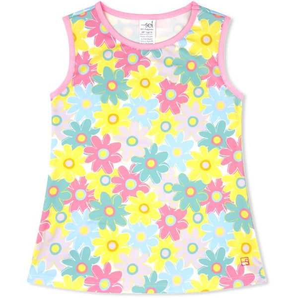 Tori Tank- Bloomtastic, Flamingo Pink