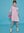 Sadie T-Shirt Dress - Lavender Sparkle Stripe