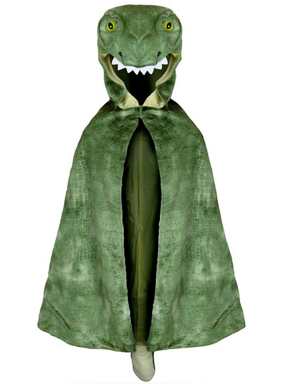 T-Rex Hooded Cape- Green