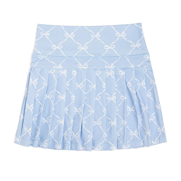 Sky Blue Bow Trellis Athletic Skort