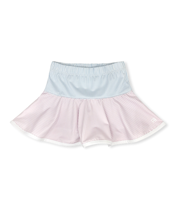 Quinn Skort- Cotton Candy Pink, Petal Purple, Cotton Candy Blue Ministripe
