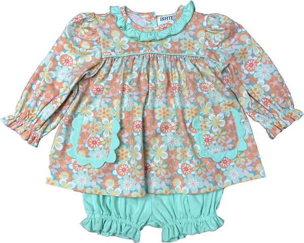 Retro Daisy Bloomer Set