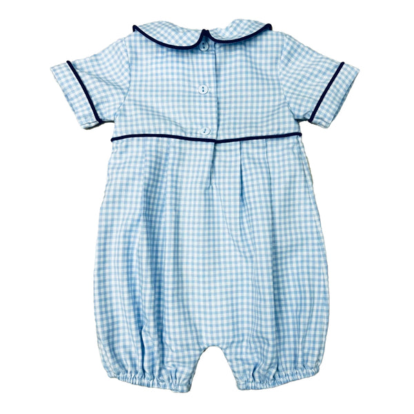 Blue Plaid Romper