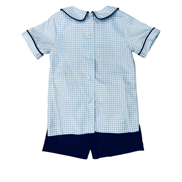 Blue Plaid Short Set
