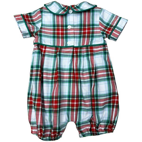 Red & Green Plaid Romper