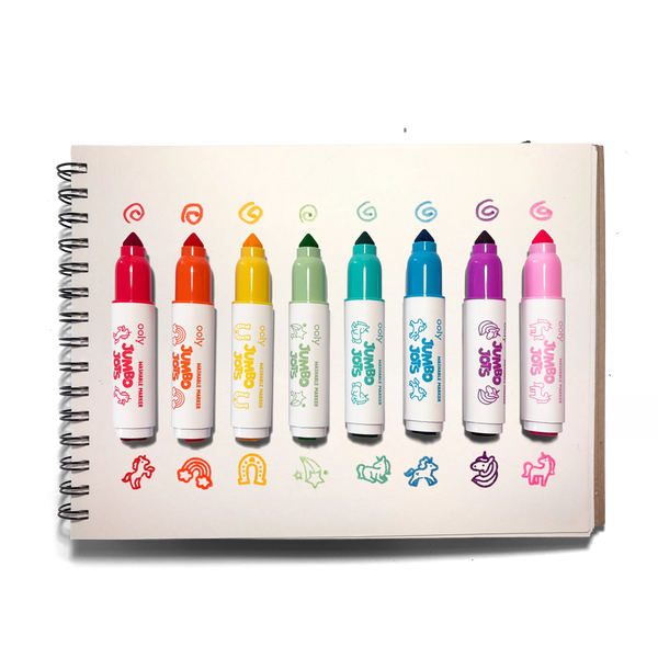 Jumbo Jots Dual Tip Unicorn Markers- Set of 8