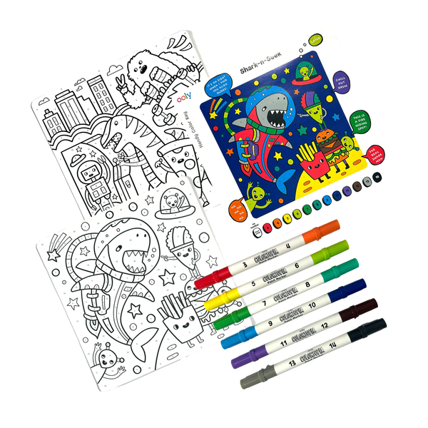 Colortopia: Paint Marker By Number Kit- Epic Adventures (8 PC Set)