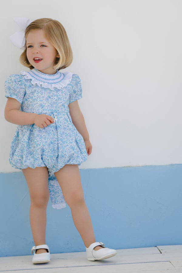 Blue Ditsy Floral Bubble