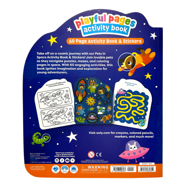 Activity Book- Pets in Space (60 Pages)