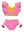 Neon Pink Crochet Butterfly Tankini 2-Piece Swimsuit