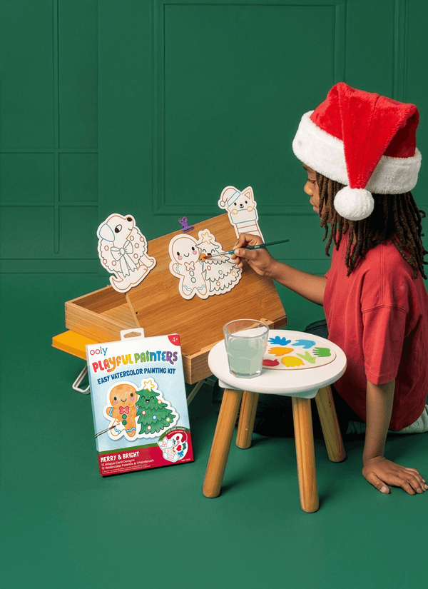 Playful Painters Easy Watercolor Painting Kit- Merry & Bright
