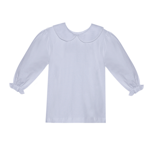 White Knit LS Blouse