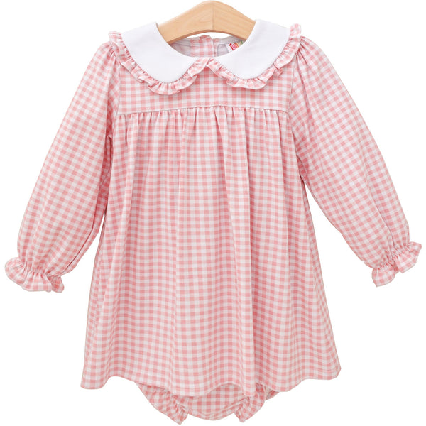 Catherine Diaper Set - Light Pink Gingham