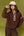 Betty Fleece Snap Button Pullover- Chocolate