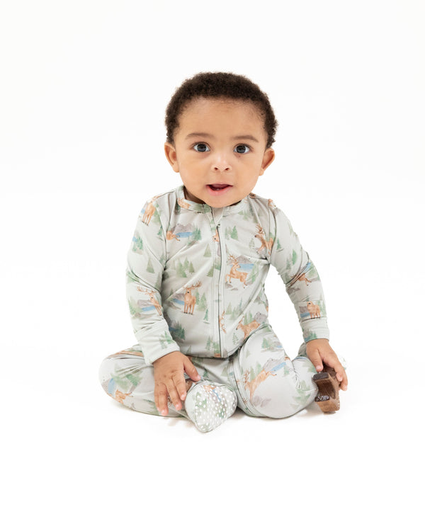 Buck Deer 2 Way Zipper Footie