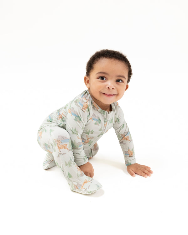 Buck Deer 2 Way Zipper Footie