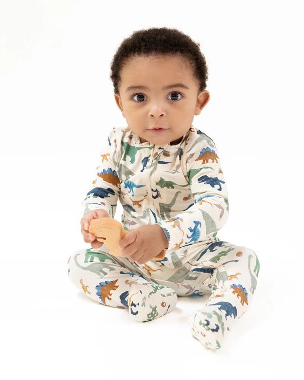 Washy Dinos 2 Way Zipper Footie