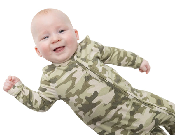 Camo 2 Way Zipper Footie