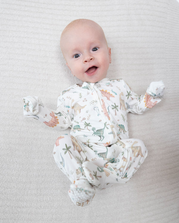 Sweet Baby Dinos 2 Way Zipper Footie