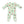Vintage Reindeer & Santa Green 2 Way Zipper Footie