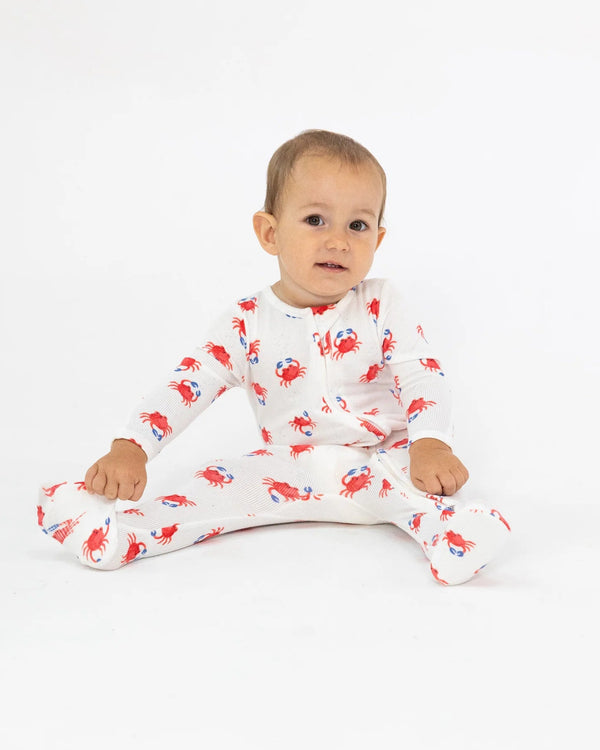 Crabby Cuties 2 Way Zipper Footie