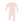 Solid Rose Smoke Rib 2 Way Zipper Footie