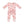 Vintage Reindeer & Santa Pink 2 Way Ruffle Zipper Footie