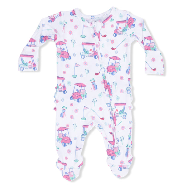 Golf Carts And Flowers 2 Way Zipper Footie