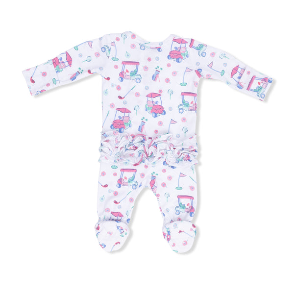 Golf Carts And Flowers 2 Way Zipper Footie
