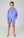Terry Half Zip Hoodie Short Set- Deep Periwinkle