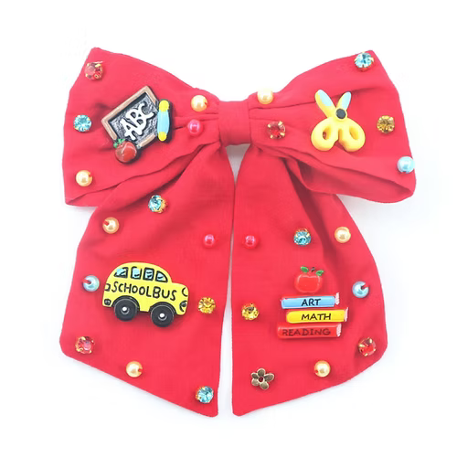 Back to School Bow- Red