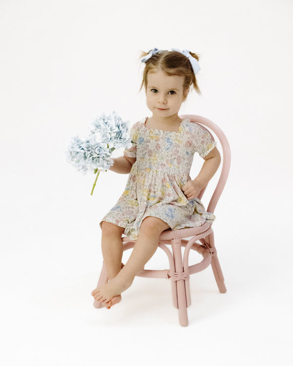 Viola Floral Puff Sleeve Smocked Dress