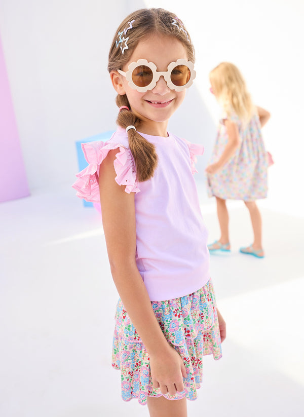 Eyelet Tank- Pink