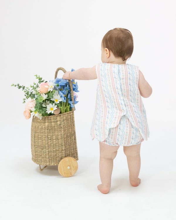 Tulip Stripe Scallop Back Bloomer Set