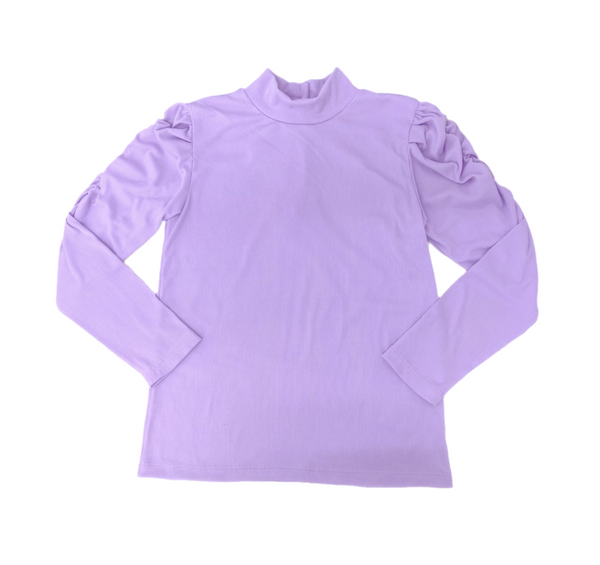 Light Purple Long Sleeve Ribbed Top