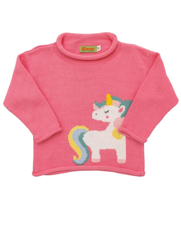 Unicorn Sweater- Lt. Bubble Gum