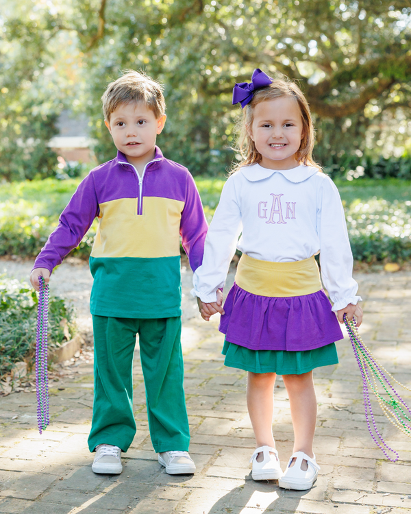Mardi Gras Colorblock Skort