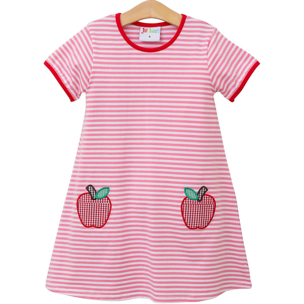 Apple Pocket Applique Dress