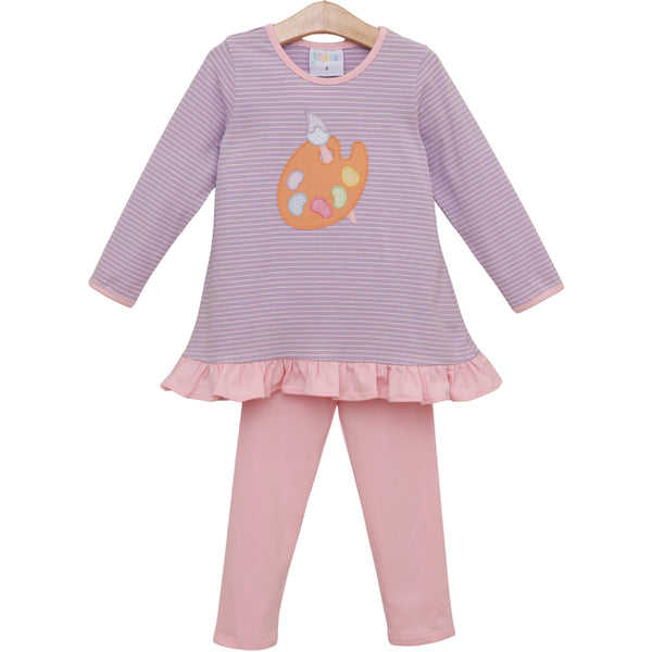 Pretty Painter Ruffle Pants Set