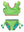 Neon Honeydew Crochet Butterfly Tankini 2-Piece Swimsuit